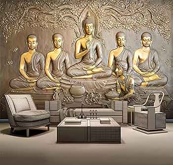 タイのブッダの3D額 タイのブッダの3D額